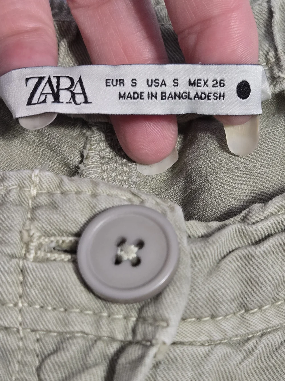 Zara Women’s Small Linen Blend Jogger Pants Sage Green Pull On Relaxed